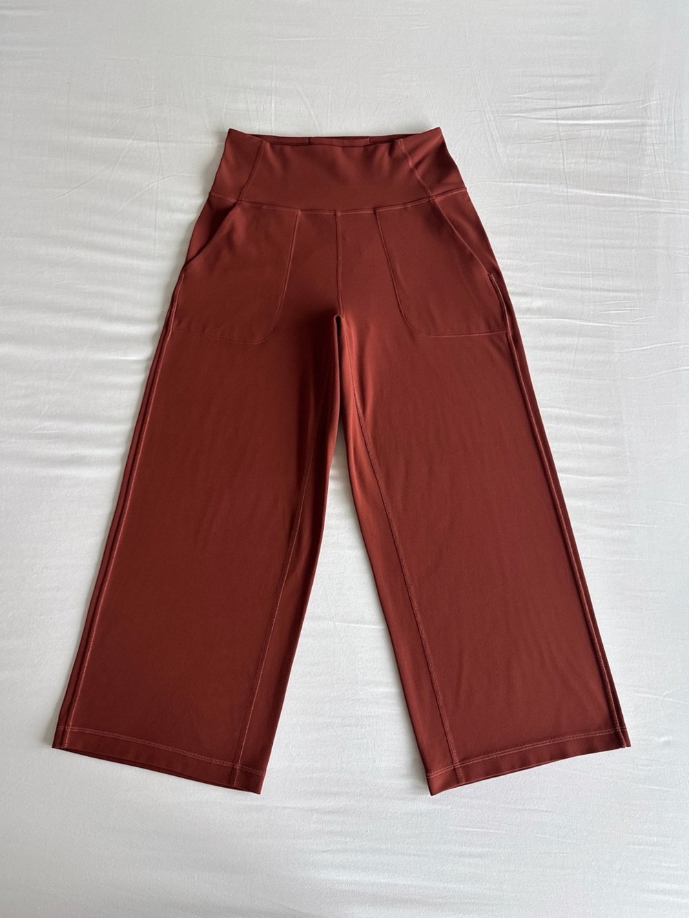 lululemon Align Wide Leg Super-High-Rise Crop 23" Dark Terracotta DKTE Size 6